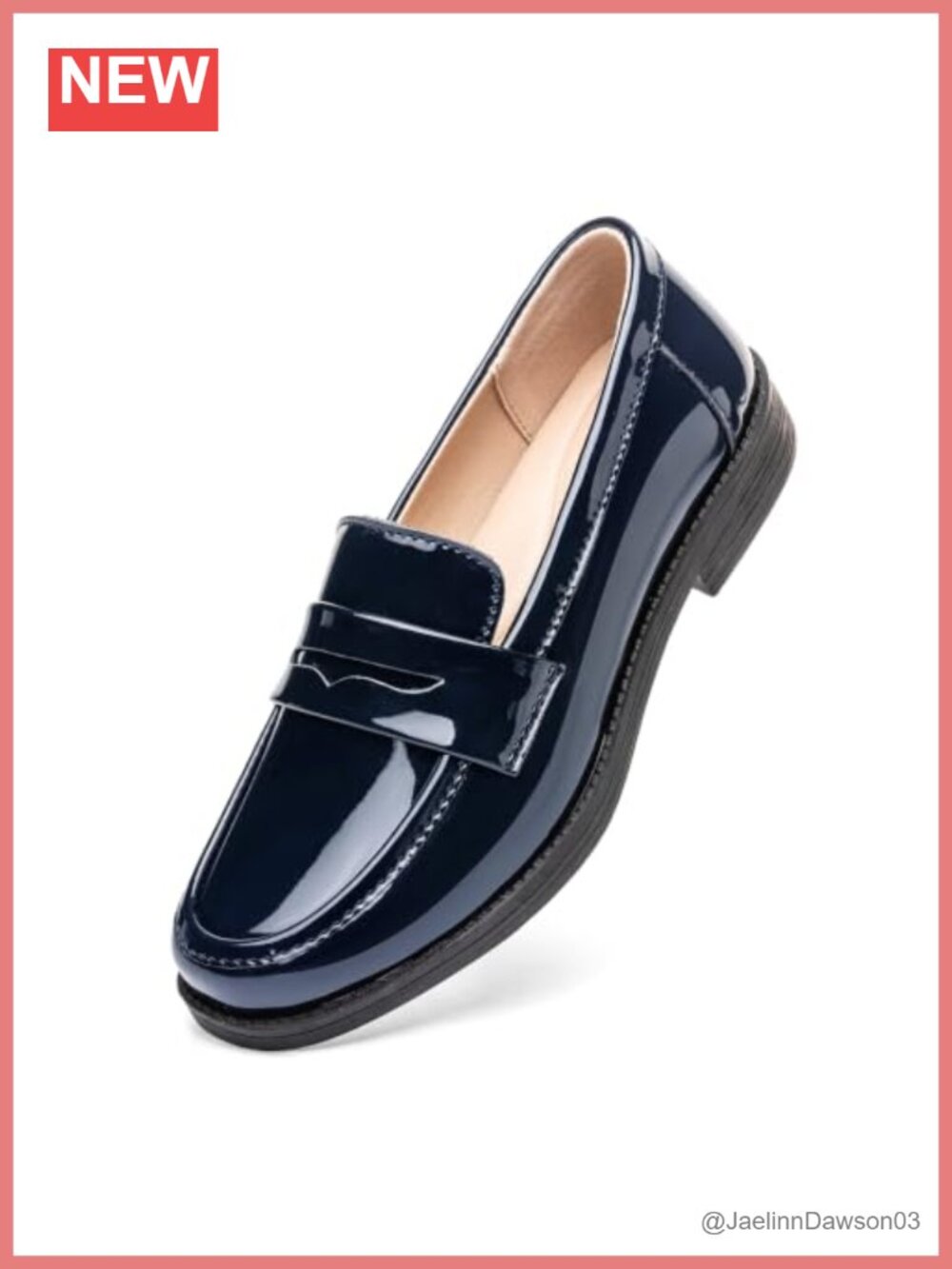 Women's Leather Penny Loafers Slip On Comfortable Business Casual